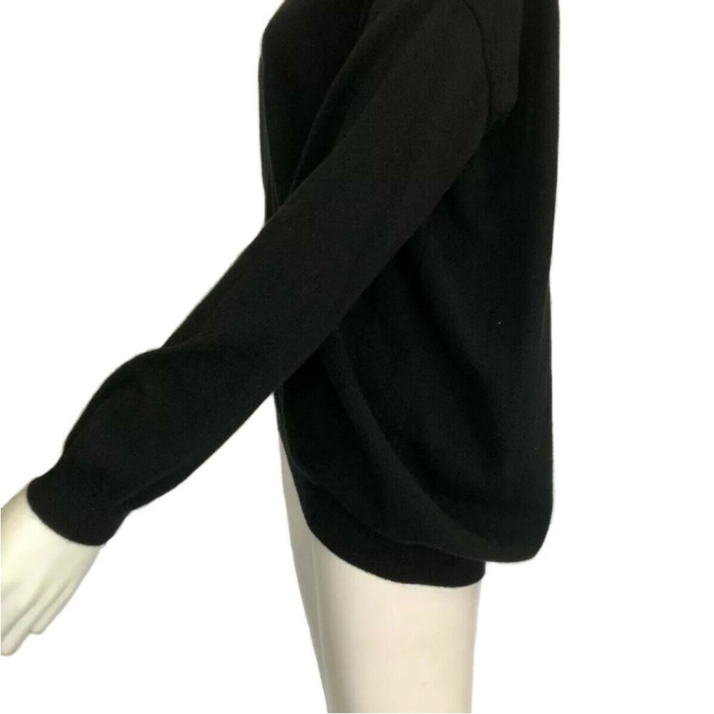 NWT Leggiadro Black V Neck Pull Over Sweater Size L - Picture 4 of 8